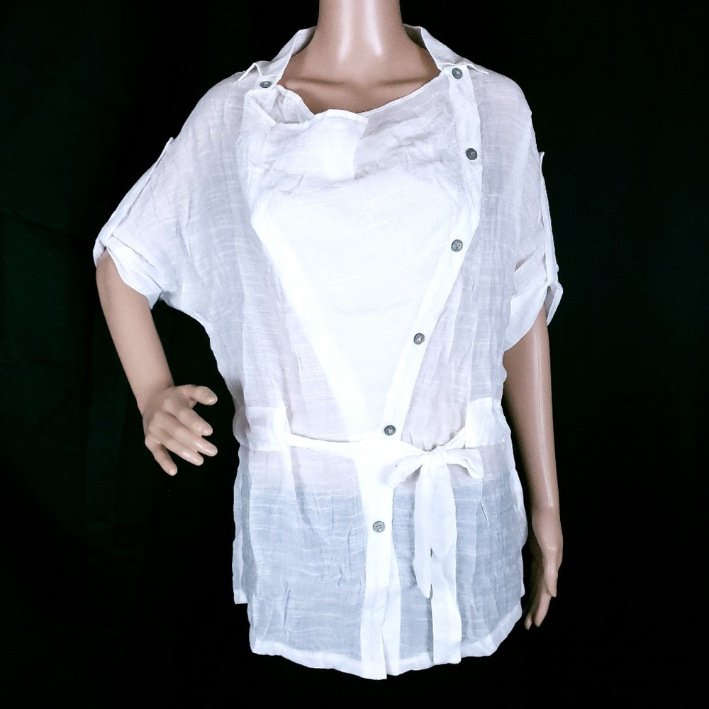 Mystree Women Sheer Top Blouse Size S - NWT